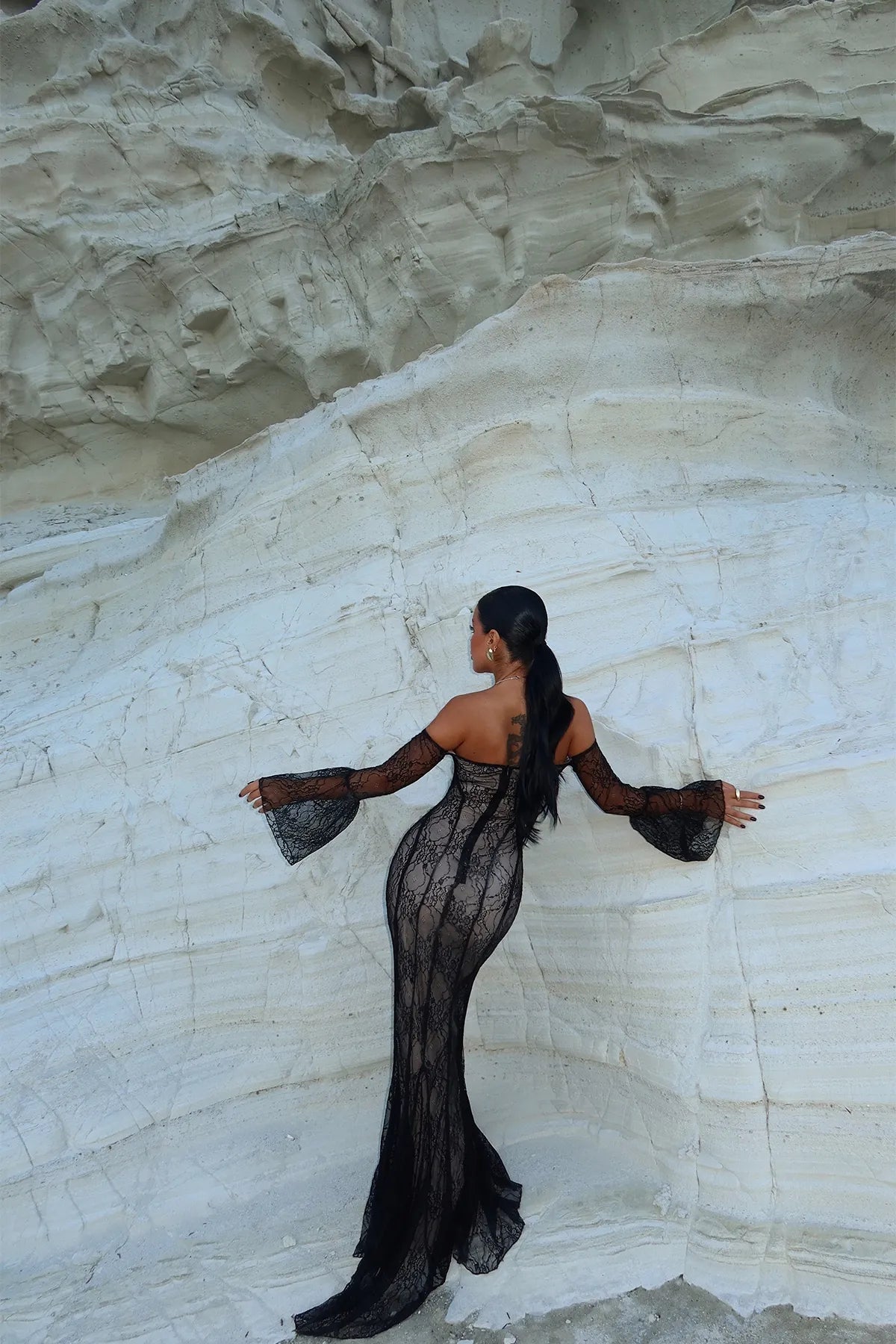 Vestido elegante de renda
