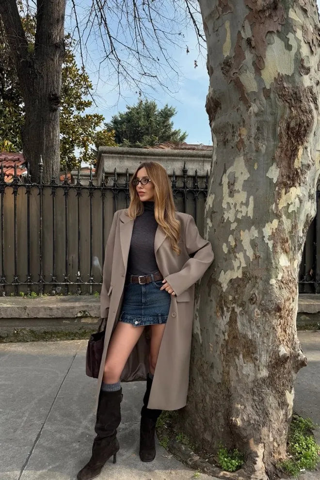 Casaco Gabardine Elegante
