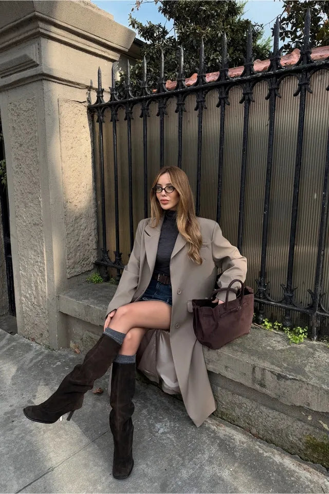 Casaco Gabardine Elegante