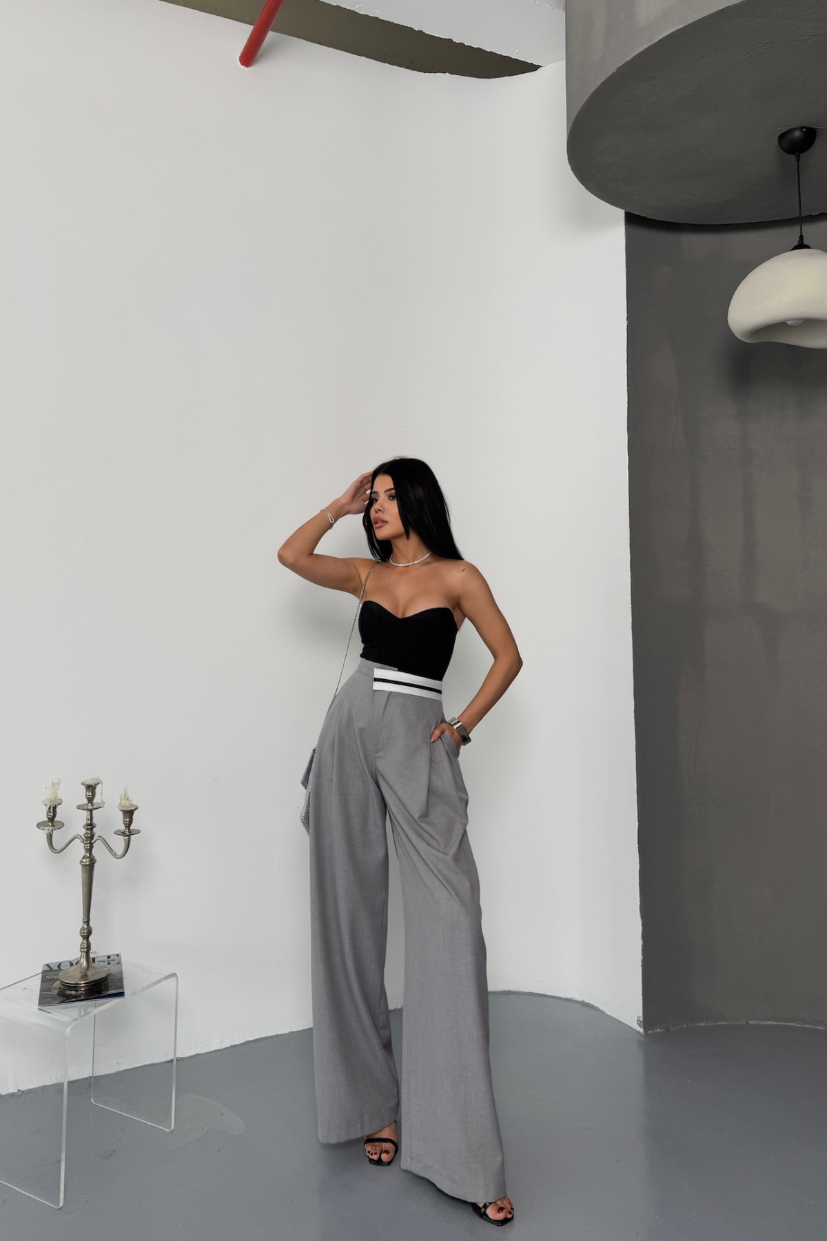 Calças com silhueta modeladora