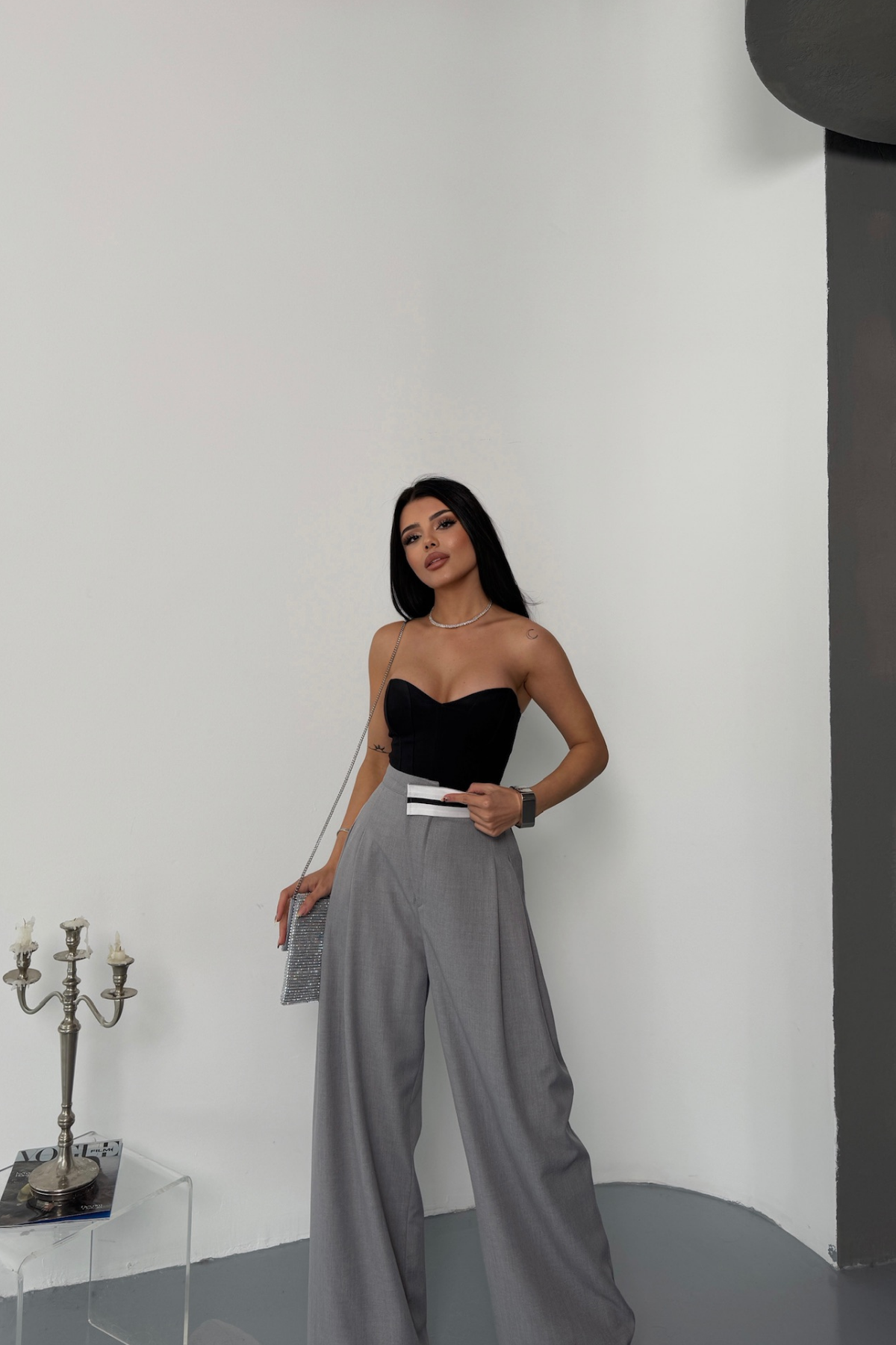 Calças com silhueta modeladora
