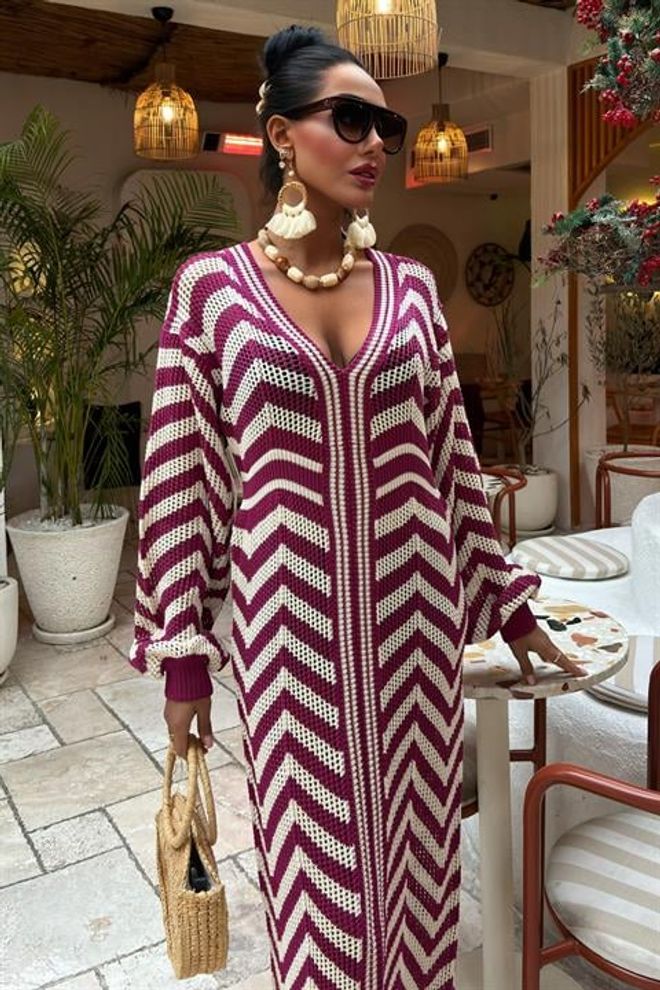 Vestido casual com pormenor de renda