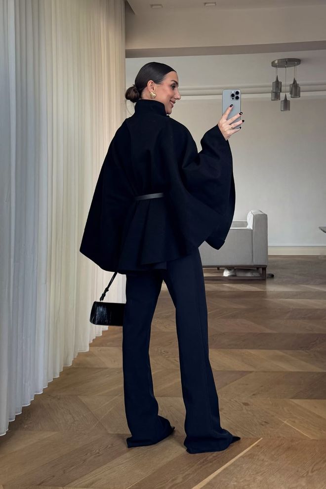 Casaco Preto Elegante