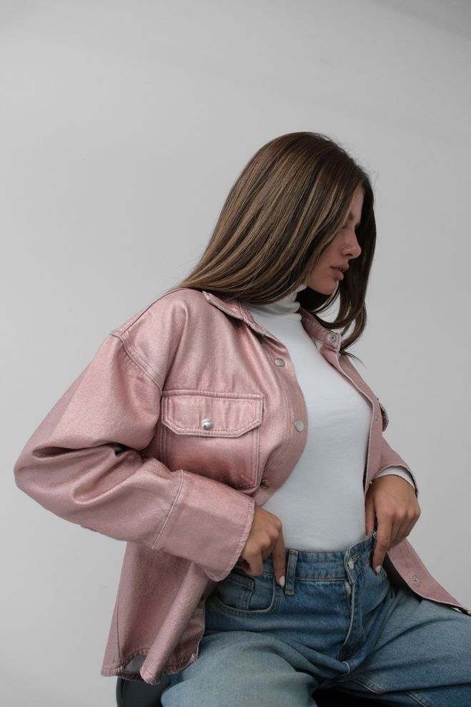 Jaqueta Jeans Metálica