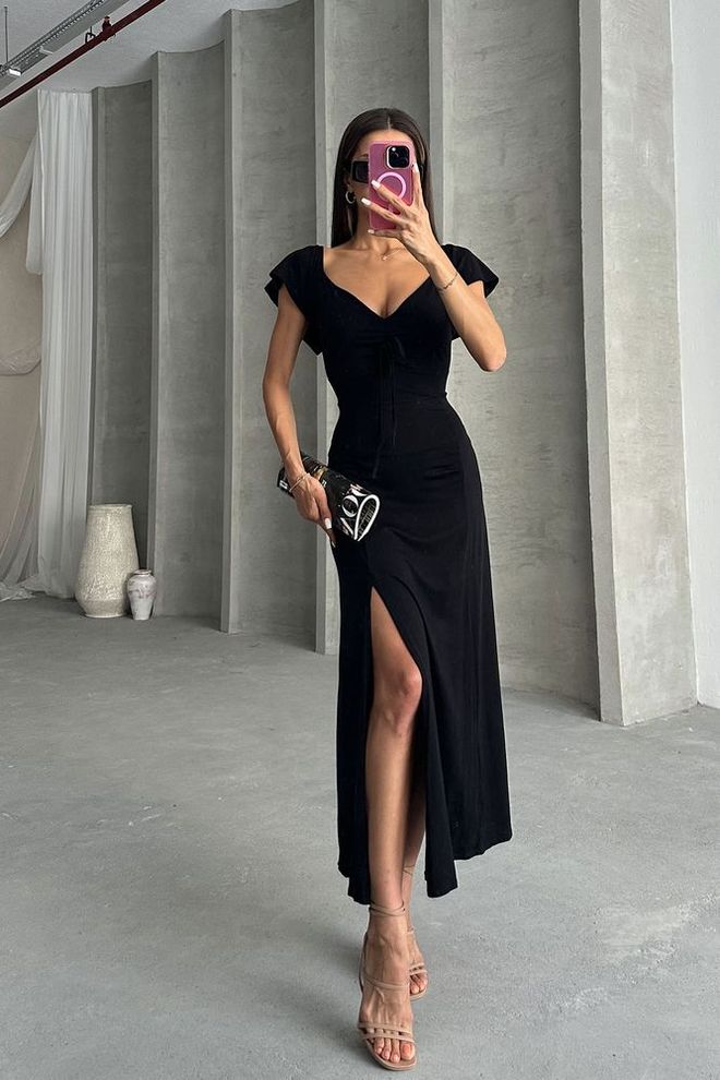 Vestido Viscose Liso