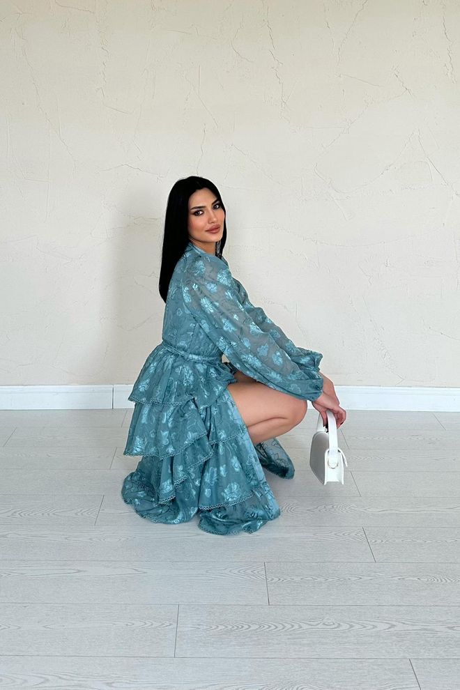 Vestido De Chão Listrado