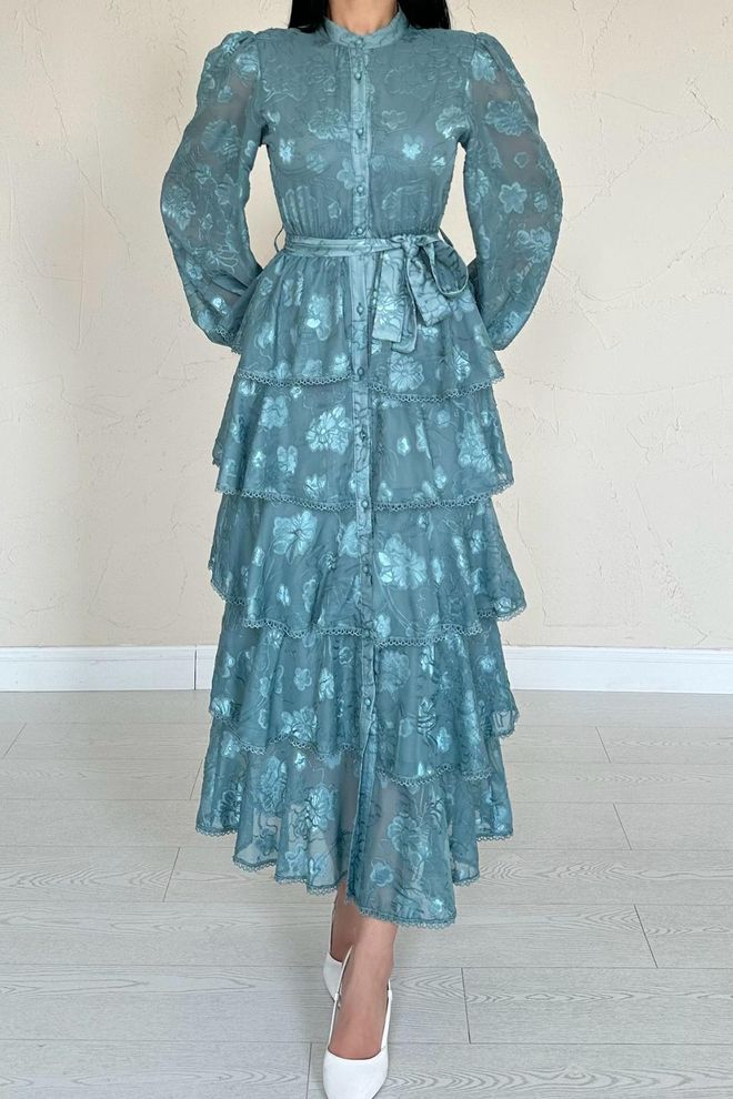 Vestido De Chão Listrado
