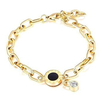 Pulseira, Aço banhado a ouro 18K