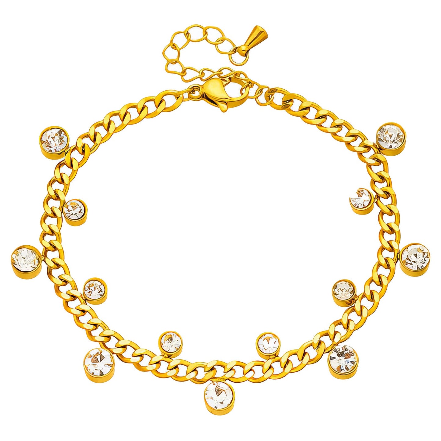 Pulseira, Aço banhado a ouro 18K