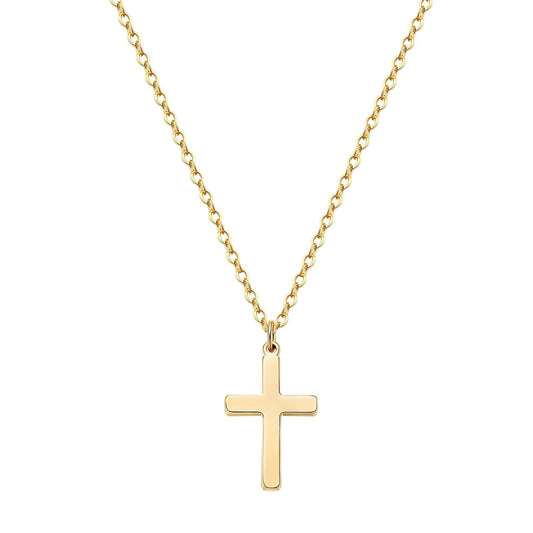 Colar "Cruzes", Aço banhado a ouro 18K