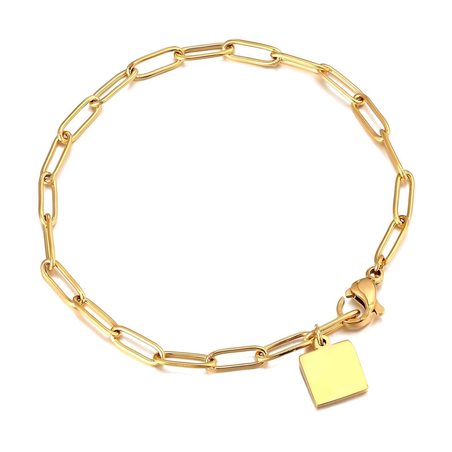 Pulseira, Aço banhado a ouro 18K