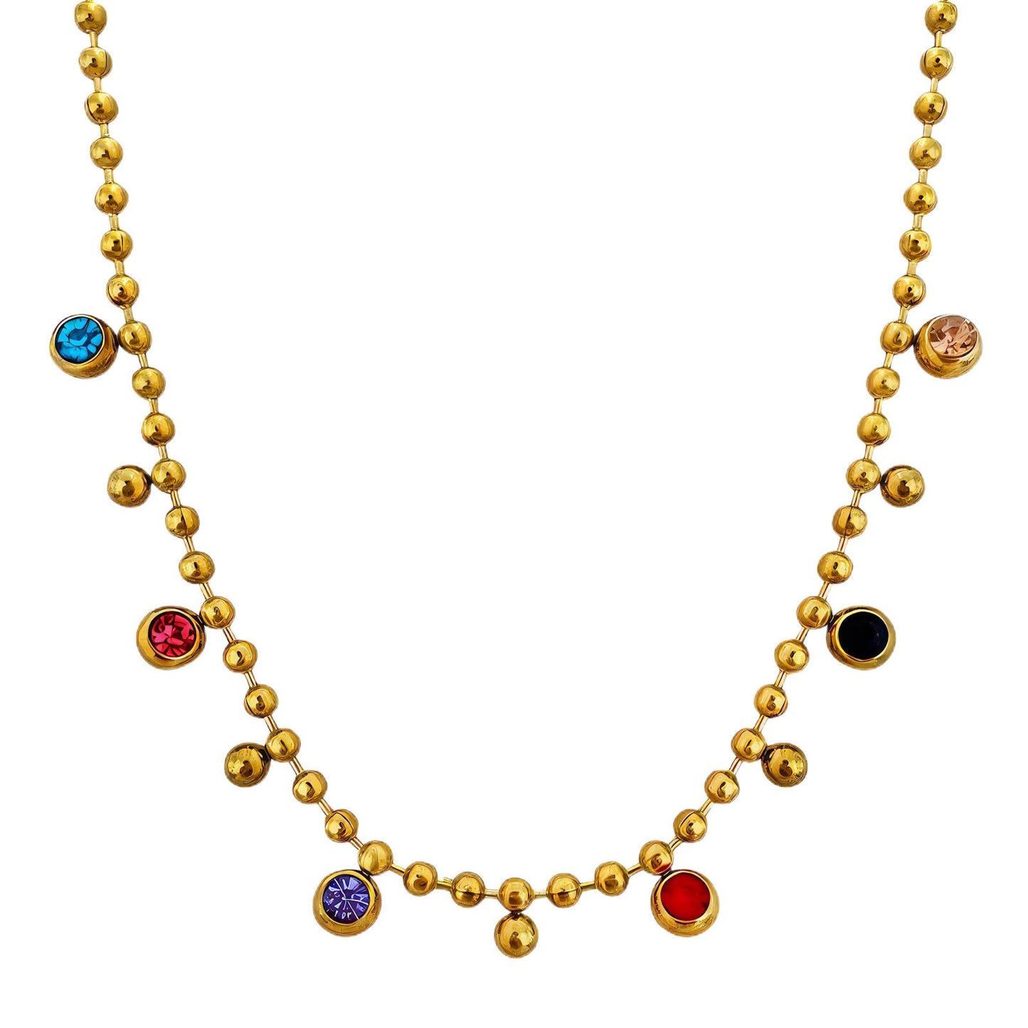 Colar, Aço banhado a ouro 18K