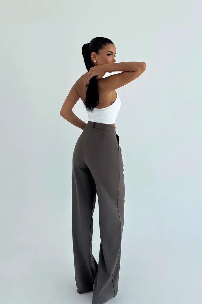 Calças Palazzo Cintura Alta