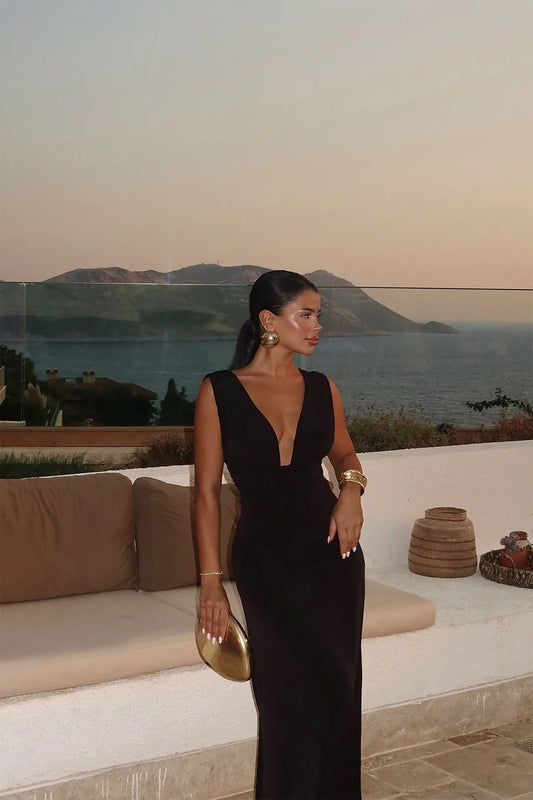 Vestido Elegante com decote V