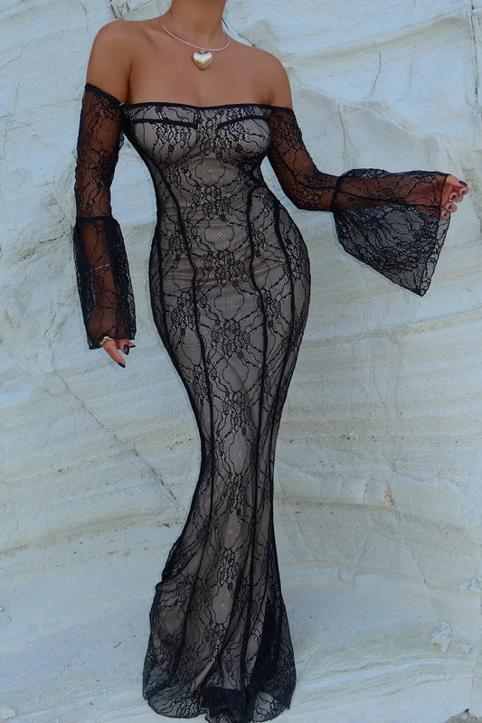Vestido elegante de renda