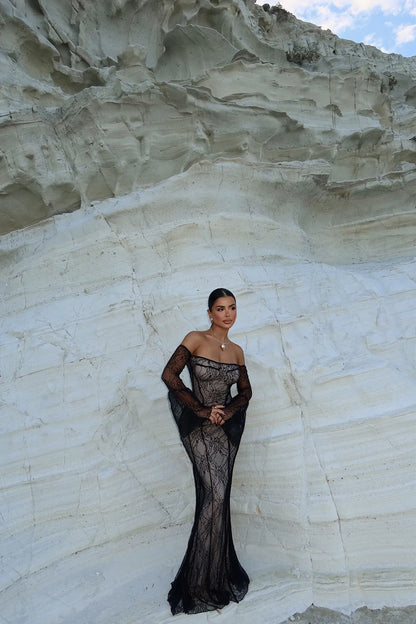 Vestido elegante de renda