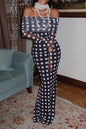 Vestido elegante às bolinhas