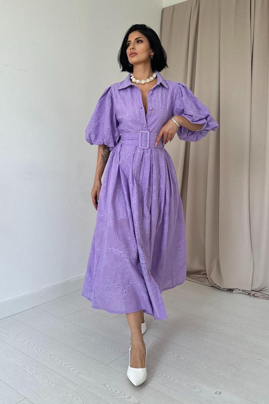 Vestido Casual de manga balão