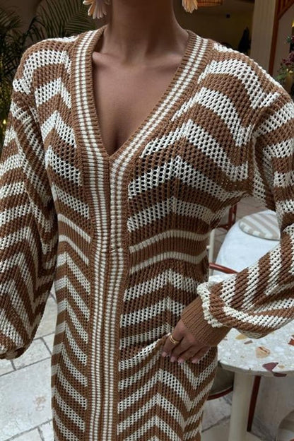 Vestido casual com pormenor de renda