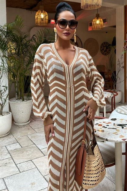 Vestido casual com pormenor de renda