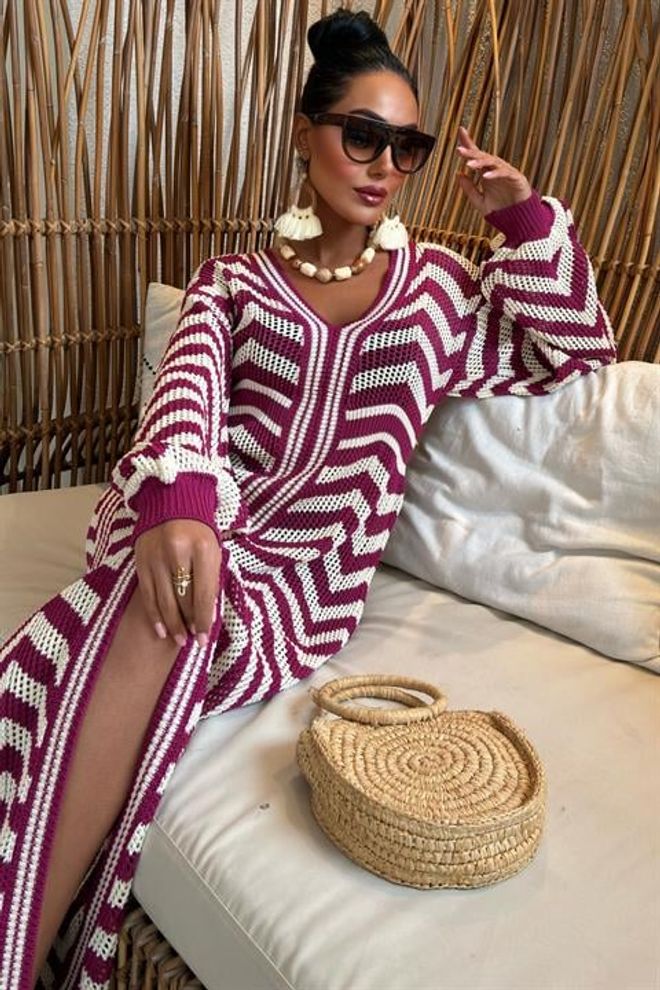 Vestido casual com pormenor de renda