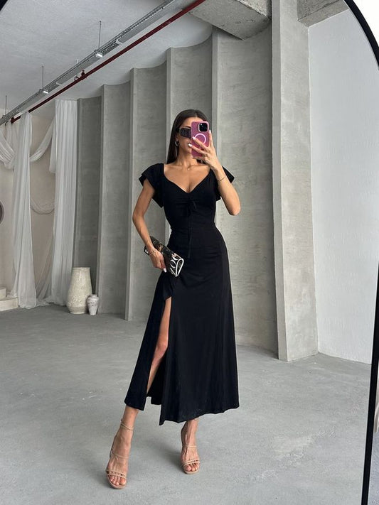 Vestido Viscose Liso