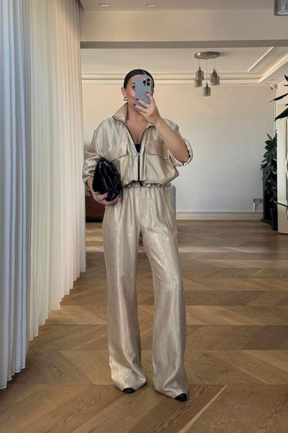 Conjunto Bege - Casual Elegante