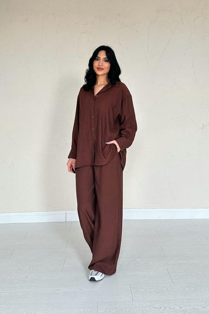 Conjunto De Camisa Alice E Calças Folgadas
