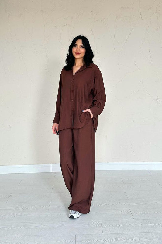 Conjunto De Camisa Alice E Calças Folgadas