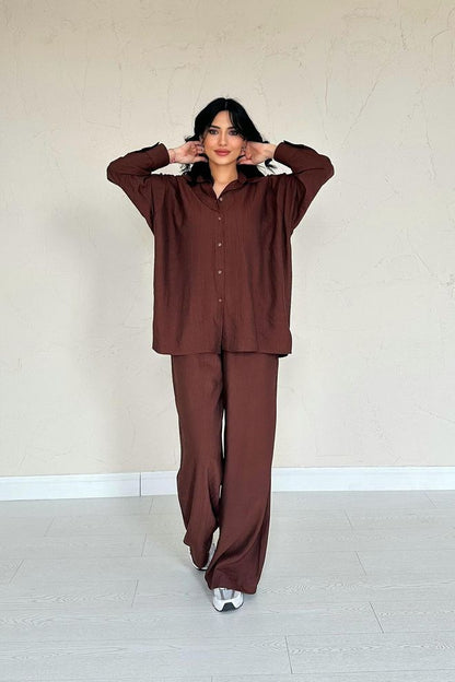 Conjunto De Camisa Alice E Calças Folgadas