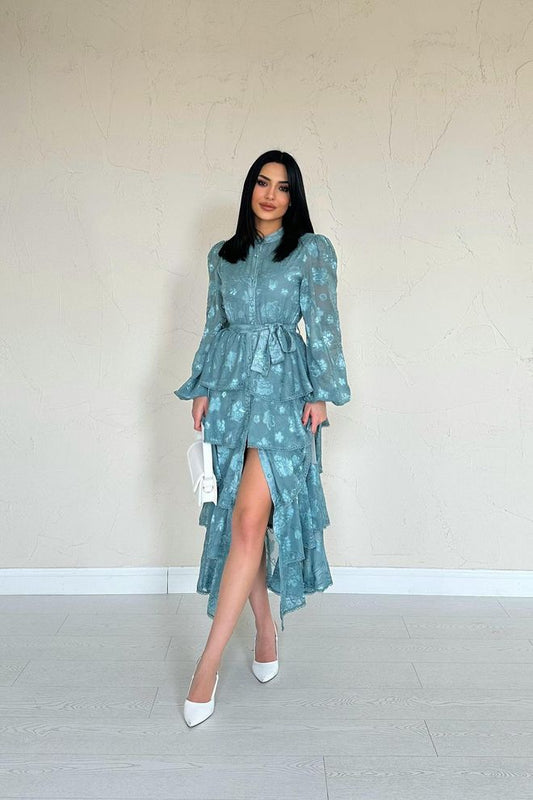 Vestido De Chão Listrado