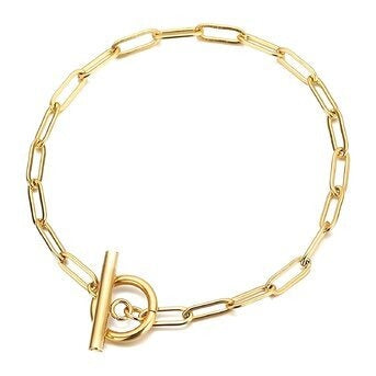 Pulseira, Aço banhado a ouro 18K