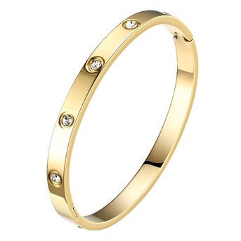 Pulseira, Aço banhado a ouro 18K