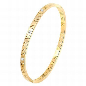 Pulseira, Aço banhado a ouro 18K