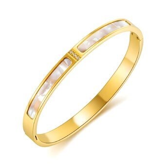 Pulseira, Aço banhado a ouro 18K