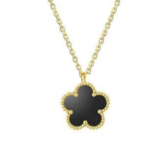 Colar "Flor", Aço banhado a ouro 18K