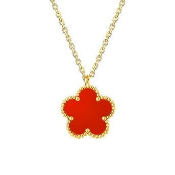 Colar "Flor", Aço banhado a ouro 18K