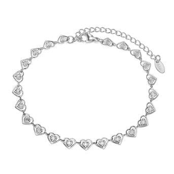 Pulseira "Coraçõezinhos", Aço inoxidável