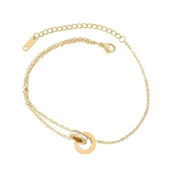 Pulseira, Aço banhado a ouro 18K