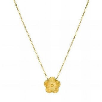 Colar "Flor", Aço banhado a ouro 18K
