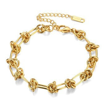 Pulseira, Aço banhado a ouro 18K