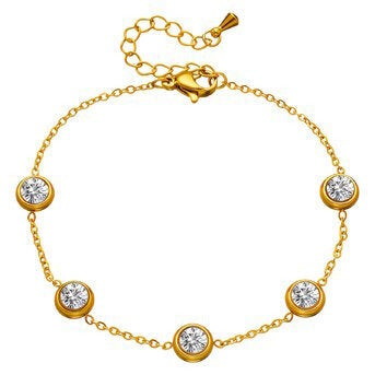 Pulseira, Aço banhado a ouro 18K