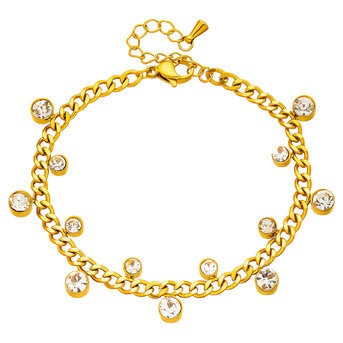 Pulseira, Aço banhado a ouro 18K