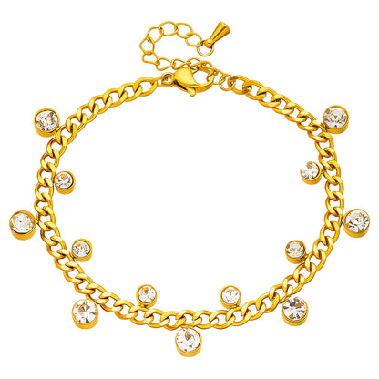 Pulseira, Aço banhado a ouro 18K