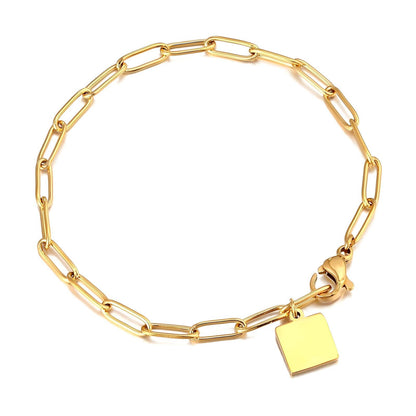 Pulseira, Aço banhado a ouro 18K