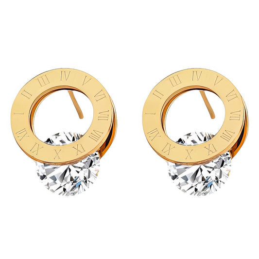 Brincos, Aço banhado a ouro 18K