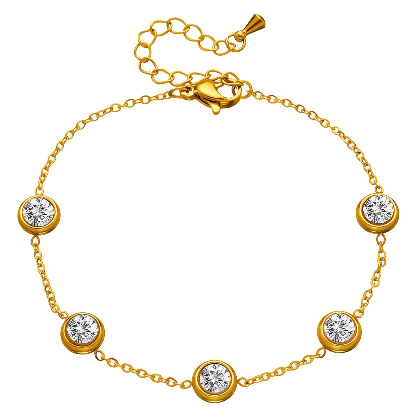 Pulseira, Aço banhado a ouro 18K