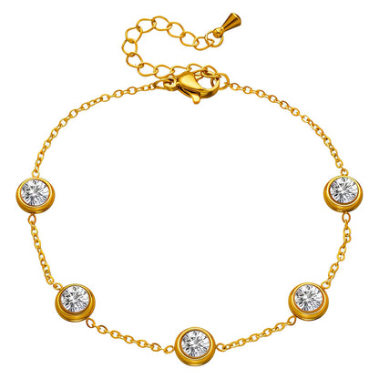 Pulseira, Aço banhado a ouro 18K