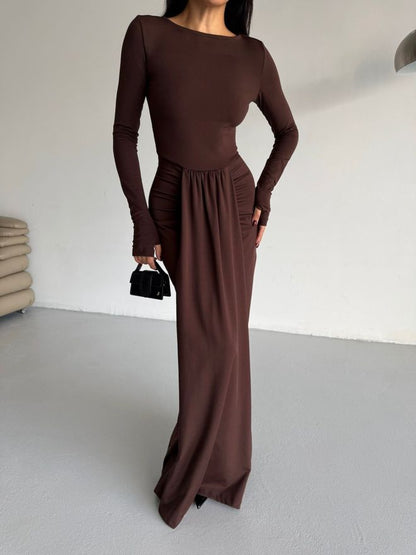 Vestido Castanho Elegante