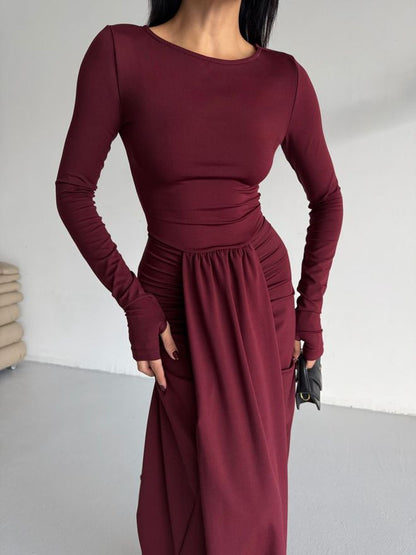 Vestido Castanho Elegante